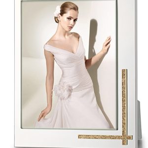 قاب عكس 20*25استيل نگين طلايي